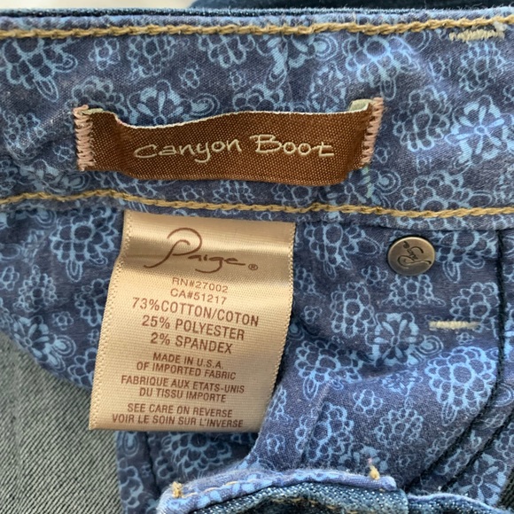Paige Canyon Boot Cut Low Rise Jean. Size 28. - Picture 4 of 5
